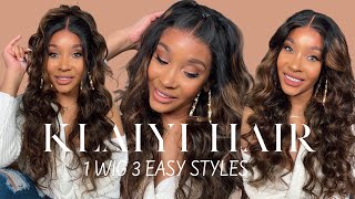 3 Easy Styles 1 Wig?!  Watch Me Install & Style This Body Wave Wig| Ft. Klaiyi Hair