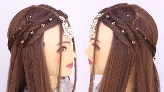 Engagement Hairstyle For Wedding L Mehndi Hairstyles L Front Variation L Wedding Hairstyles Kashee&#