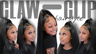 Attempting Viral "Claw-Clip" Hairstyle On Closure Wig! | Kay Kiara