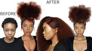 Beginner Friendly Lace Wig Install| Using Got2B Glue | Reddish Brown Kinky Curl Wig Ft Unice Hair