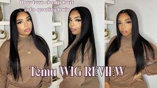 Temu Free Wig Review How To Make Your Affordable Wigs Look High Quality| 4X4 Close Middle Part Wig