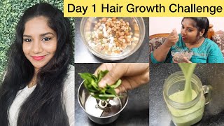 Day 1 Hair Growth Challenge | Secret  Tamil Beauty Tips | Jessie Evangelin
