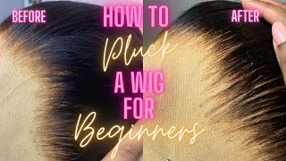 How To Pluck A Frontal Wig For Beginners Ft. Shining Girl Hair