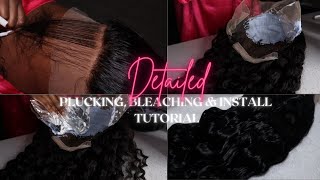 Vday Inspired Tutorial | Bleaching, Plucking & Full Detailed Install | Ft. Amanda Hair