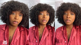 This Curly Bob Wig With Bangs Unit Is Gorgeous Ft Jessie'S Wig | Itsmssstephanie