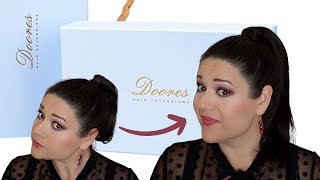 How To Wear A Ponytail Clip-In Extension! Doores Hair! Remy Human Hair! Quick & Easy Hair Tutorial!