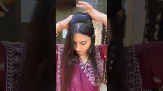 Open Hairstyle For Saree #Shorts #Hairstyletutorial #Subscribe_Now @Sangeetasinghhairstyles