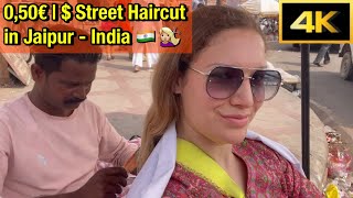 0,50 Eur|$ Cents Street Haircut  In Jaipur - India