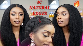 Most Natural4C Edges Wig No Glue Install Tutorial For Beginners Thin-Edges Friendly | Myfirstwig