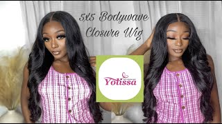 No Baby Hair! Beginner Friendly 5X5 Closure Wig Install | Yolissa Hair