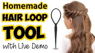 Diy Hair Loop Tool||How To Make Hair Styling Tools At Home||Hair Loop Tool Hairstyles||Sajal Malik