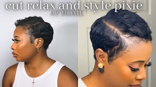 Watch Me Relax, Cut & Style Pixie Short Hair At Home (Detailed Tutorial) Short Hair | Beautybyadunni