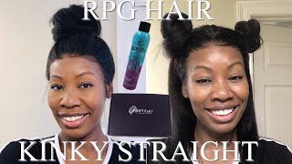 Kinky Straight 360 Lace Wig | Unboxing + Install +Styles| Rpg Hair