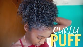 How To - Curly Puff For Short & Medium Length Natural Hair