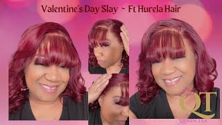 Just A Lil Valentine Slay ~ Side Part W/Bang Ft. Hurela Hair #Hurela #Queentea #Sidepartbang