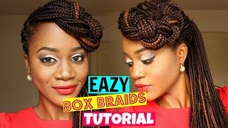 Easy Box Braids Hairstyle Tutorial