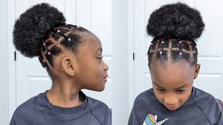 Beautiful Quick And Easy Little Girl Hairstyle | 4C Hair Type