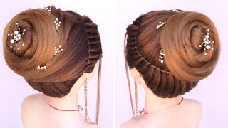 Bridal Bun Hairstyles For Medium Hair L Wedding Hairstyles L Front Variation L Hairstyle For Ladies