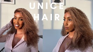 Winter Vacation Kinky Curly Highlighted Wig - Install & Styling! Unice Hair