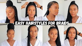 10 Ways To Style Your Knitless Box Braids