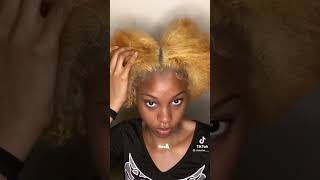 Quick And Easy Hairstyle For Blonde 4C Natural Hair #Shorts #Youtubeshorts #Ponytailhairstyles