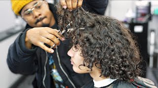 Haircut Tutorial: High Burst Taper | Transformation | Curly Top