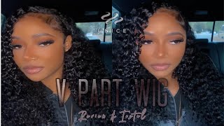 The Best Kinky Curly 24 Inch V Part Wig !! Ft.| Unice Hair