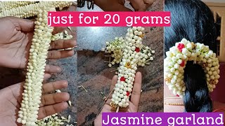 Just For 20 Grams Jasmine Flowers Garland/ For Wedding Hairstyles Easy And Quick