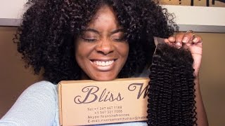 Unboxing | Affordable Kinky Curly Closure! | Aliexpress Bliss Wigs