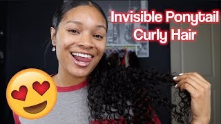 Invisible Ponytail With Curly Hair | Ft. Lolly Hair
