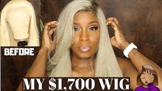 They Sent Me A $1,700 Wig!! How To Dye 613 Hair Ash Blonde Diy | Wigs.Com