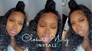 *Beginner Friendly* Nadula 5X5 Closure Wig Install + Customize | Bleaching Knots | Half Up/Half Down