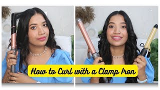 How To Curl Your Hair With A Clamp Curling Iron I Malayalam