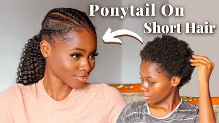 I Tried Putting My Short Natural Hair Into A Low Ponytail | How To Do A Ponytail With Short Hair