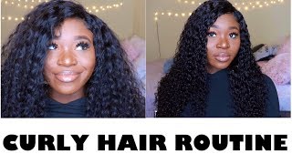 My Curly Hair Routine |  Reviving Curly Wig  Ft.  Lavy Hair Company