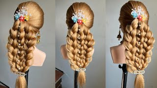 Trending Ponytail Hairstyle 2023 - Easy Hairstyle - Cute Hairstyle - Party Ponytail Hairstyle 2023