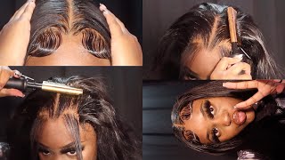 How To Do A Widows Peak On Closure Wig| Closure Frontal Look Alike Install Ft Allove Hair