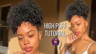 Curly High Puff In Under 5 Minutes | Mini Natural Hair Tutorial