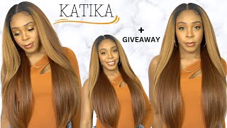 Outre Synthetic Hair Melted Hairline Hd Lace Front Wig - Katika +Giveaway --/Wigtypes.Com