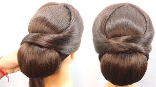 Most Beautiful Bun Hairstyle For Wedding Guest || Easy Hairstyle For Wedding