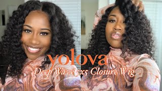 My Honest Review | 5X5 Deep Wave Closure Wig Install | Yolova Hair