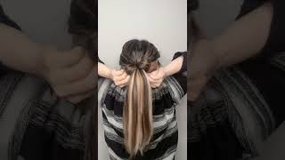 How To Do A Ribbon Ponytail #Shorts