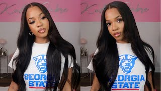 Pretty Loose Waves On Long Body Wave Hair (Full 13*6 Lace Front) | Sleek Install Ft. Ashimary Hair