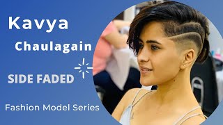 Kavya Chaulagani | Undercut Women | Side Faded Haircut | Indian Girl Pixie Haircut | Woman Headshave