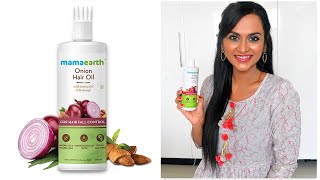 Mamaearth Onion Hair Oil - For Hair Fall Control Tamil Review & Demo