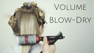 Volume Blow-Dry On Long Hair. How To Do A Curly Blowdry & Create Big Bouncy Blow Dry Hairstyle