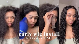 Start To Finish Wig Install | Affordable Curly 13X6 Lace Frontal Wig Ft. Kisslove Hair