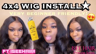 Stop Scrolling! | "How To Easily Install A 4X4 Closure Wig!" Ft. Iseehair