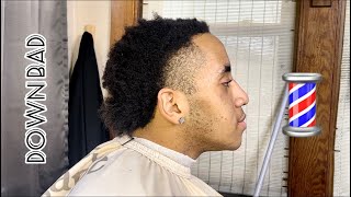 Curly Top Mohawk Haircut (Relaxing, Satisfying, Natural)