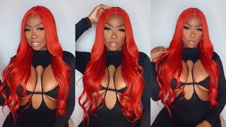 Vibrant Cherry  Red Lace Front Install & Review Ft Ishow Hair | The Tastemaker
